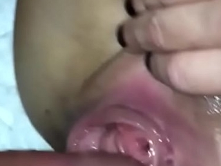 Rubbing My Cock On Squirting Bawdy cleft